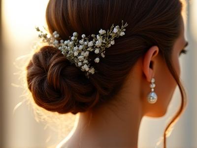 Сватбена прическа детайл