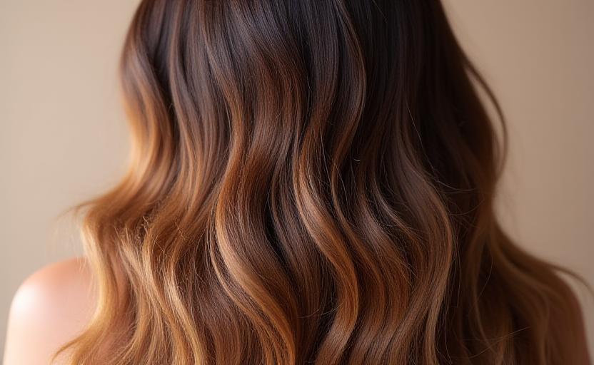 Прецизен балеаж в топли карамелени тонове